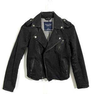 American Eagle Denim Moto Jacket